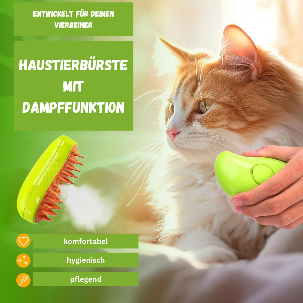 Haustierbürste mit Dampffunktion